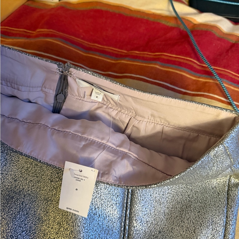GAP Silver Midi Skirt